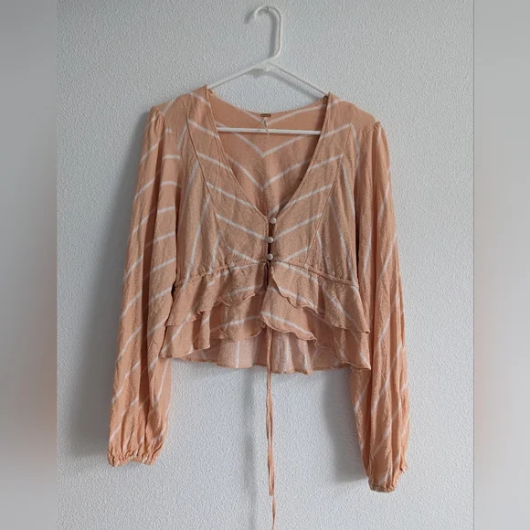 Free People Samifran flowy long sleeved blouse - Picture 2 of 4